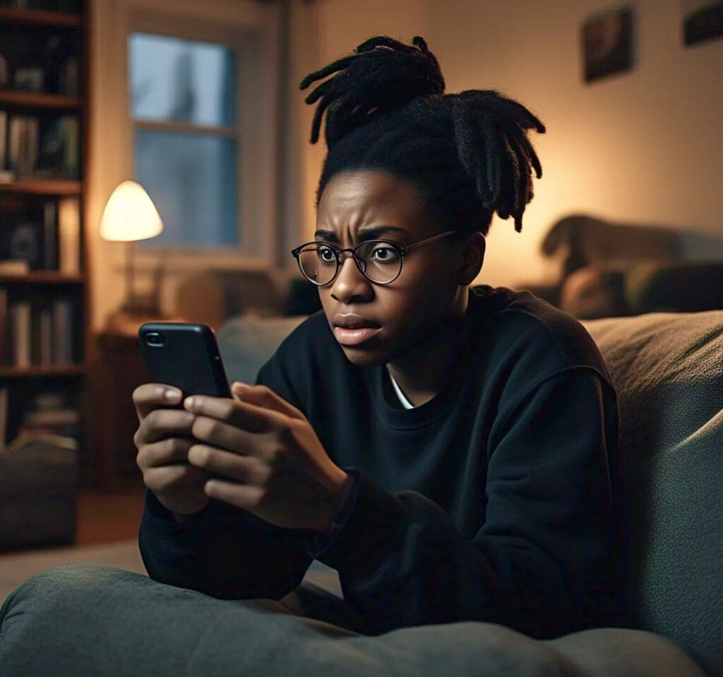 Phone Anxiety: Understanding and Overcoming It 1 A person feeling anxious while holding a phone