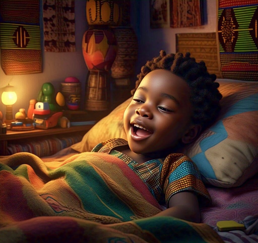 Sleep Talking Unveiled: Causes, Effects, and Smart Ways to Manage It a child laughing in his sleep- sleep talking