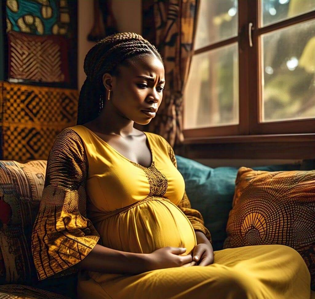 Tokophobia: The Fear of Pregnancy – Causes, Symptoms, and How to Overcome It a worried pregnant lady- tokophobia