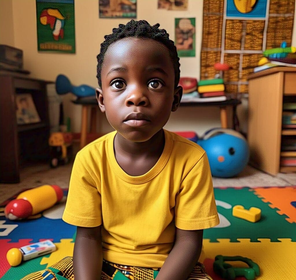 Your Voice, Your Power: Understanding Fluency Disorders ????️ a boy sitting- fluency disorder