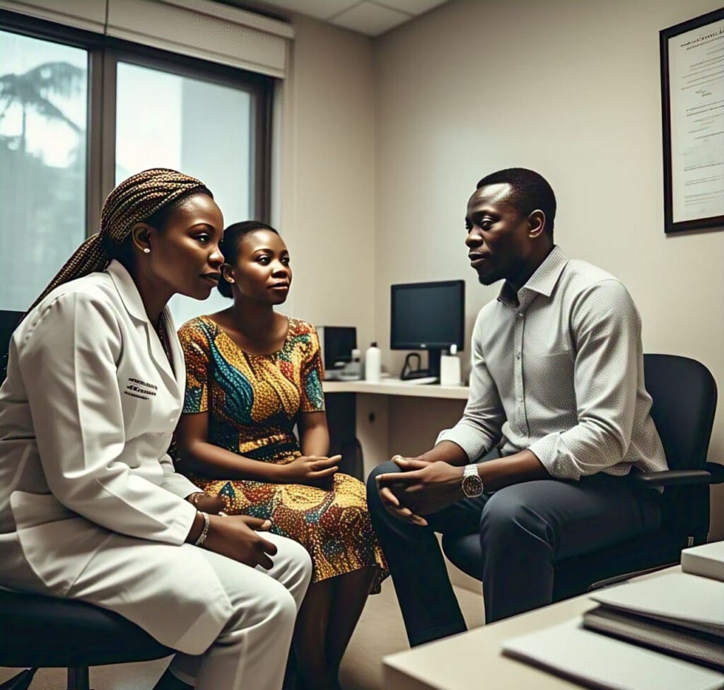 a couple with a Psychotherapist- tubal occlusion