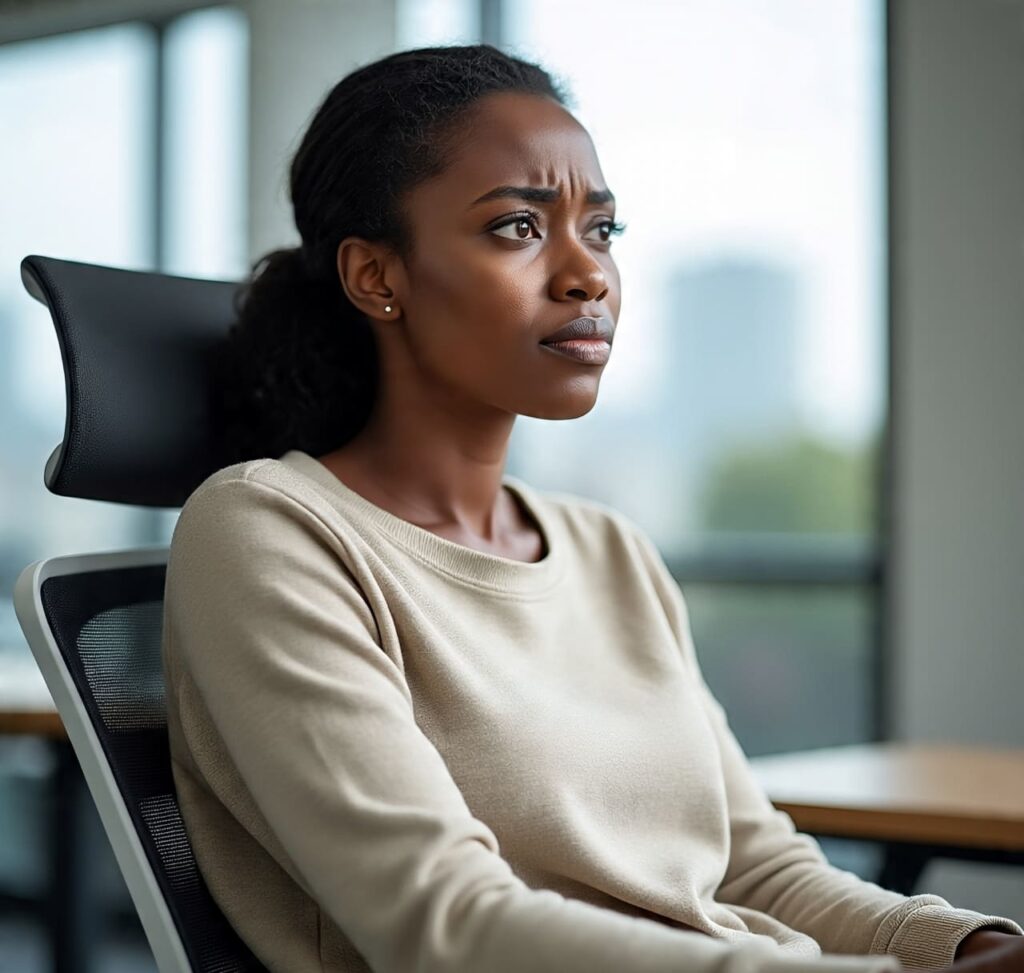 Slouching: Why Bad Posture Is Bad for You 1 a lady sitting straight- slouching