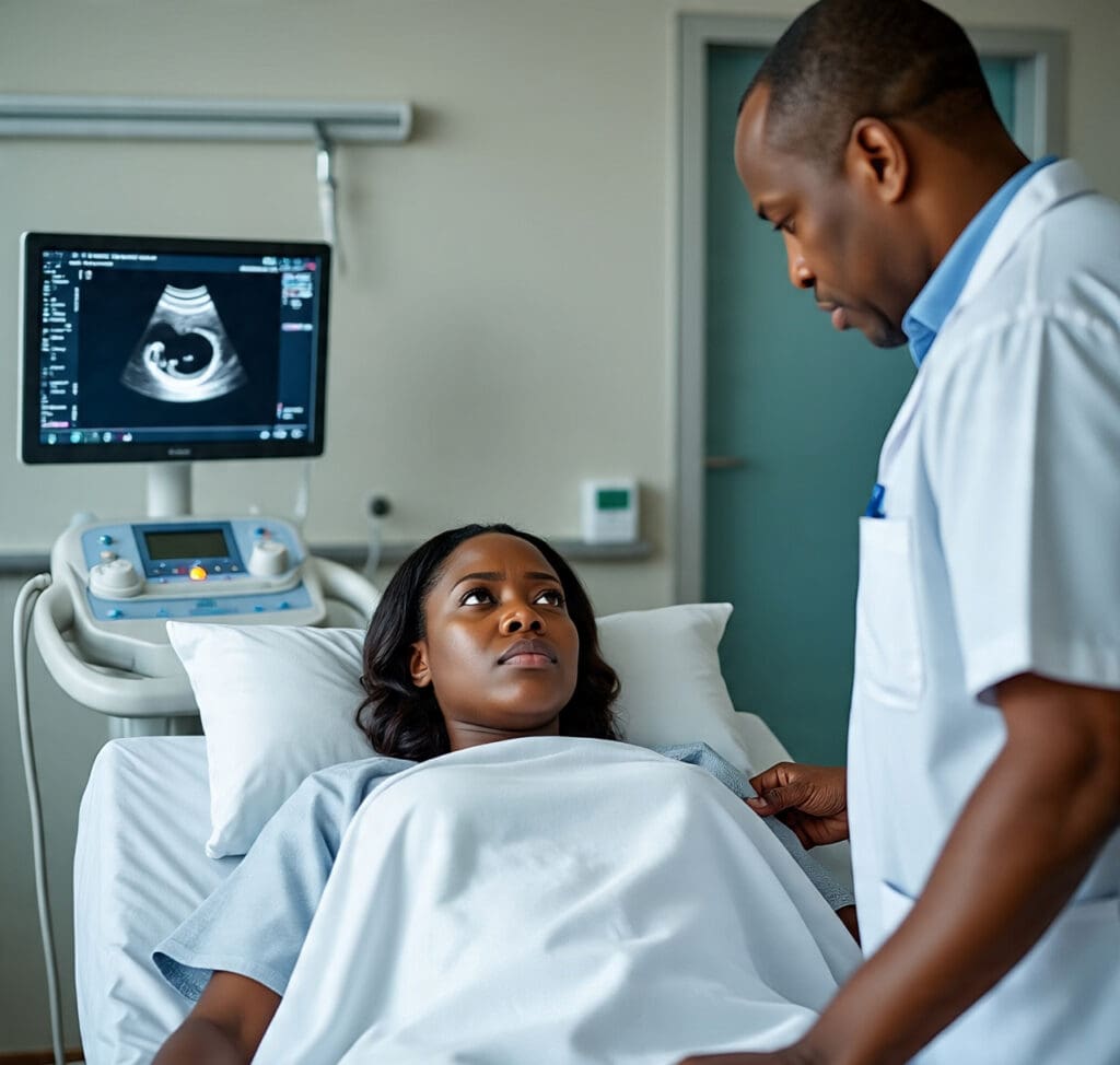 All About Ectopic Pregnancy: What Every Woman Needs to Know 2 a pregnant lady with the doctor- ectopic pregnancy